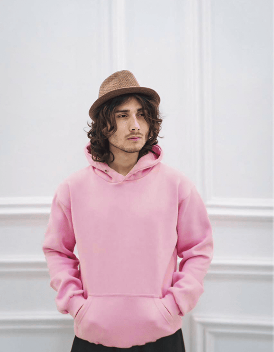 PLAIN PINK HOODIES